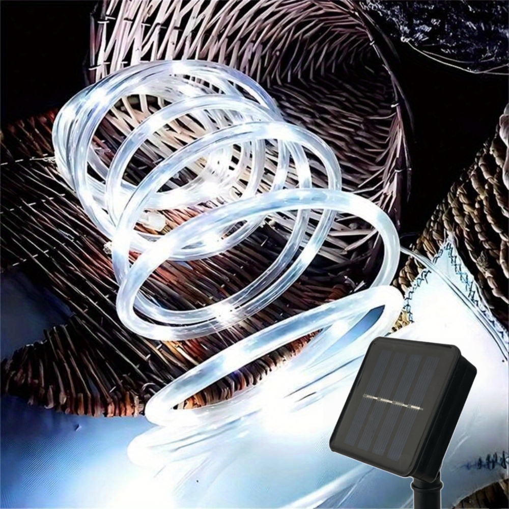 Outdoor Power Strip - LED Solar Strip Rope Tube Fairy