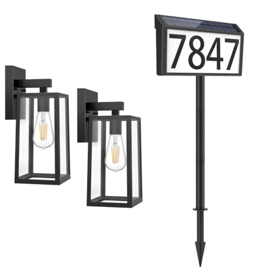 Outdoor Power House - 2-Pack Outdoor Wall Sconce Waterproof Anti-Rust