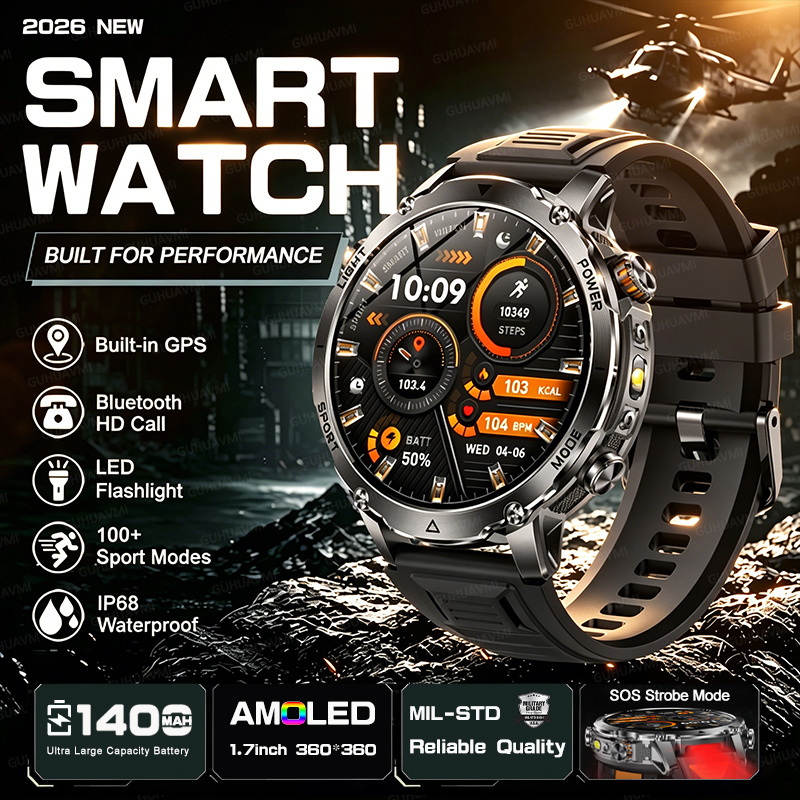 Outdoor Power Meter Box - Outdoor Military 1400mAh 200-Day Standby Smartwatch
