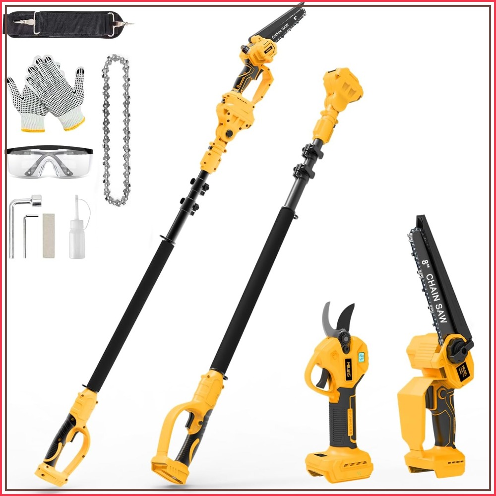 Electric Chainsaw Battery - 4-in-1 Cordless Pole Saw & Electric