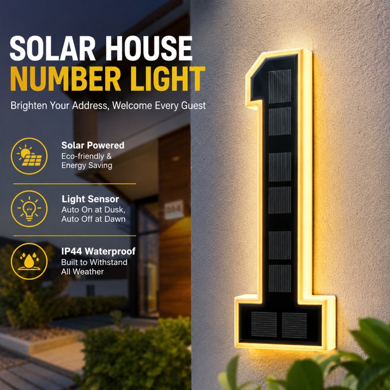 Outdoor Power House - LED Number Door Plate 12V Powered