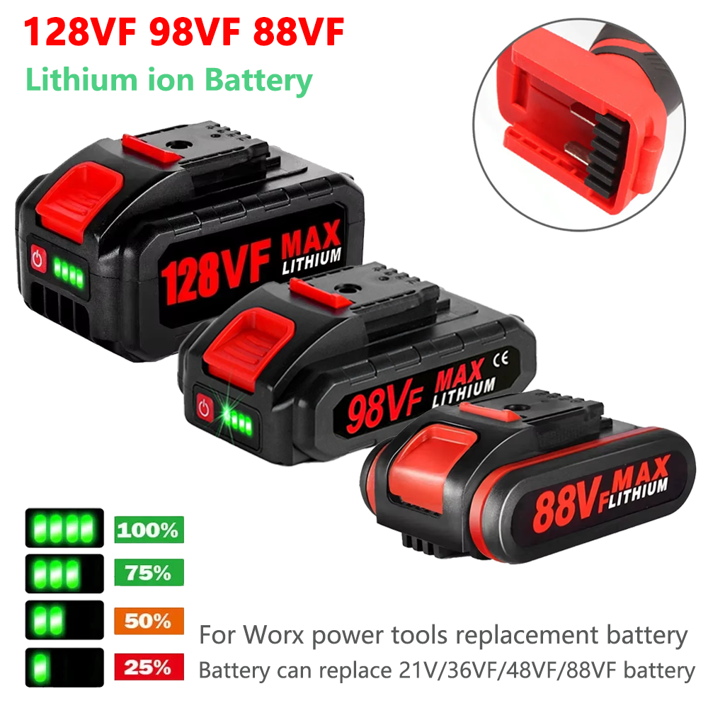 Electric Chainsaw Battery - 18V 21V 128VF 98VF Rechargeable Lithium
