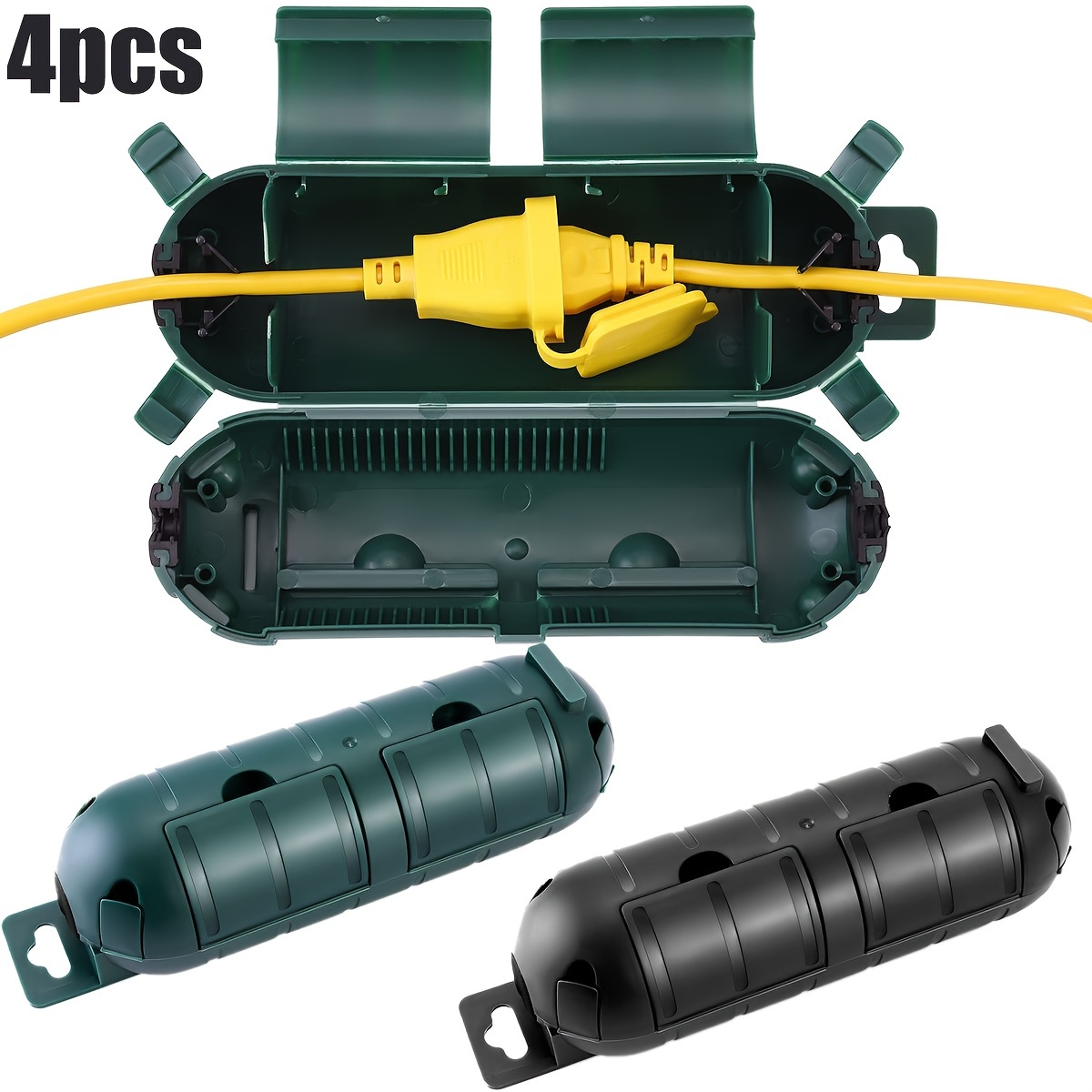 Outdoor Power Extension Cord - 4pcs Outdoor Extension Cord Safety Cover