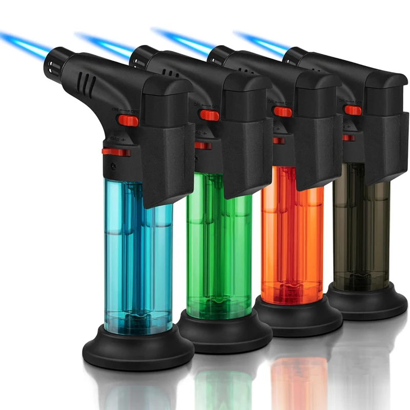 Outdoor Kitchen Power Burner - 4 Pack Torch Lighters, Jet Flame,