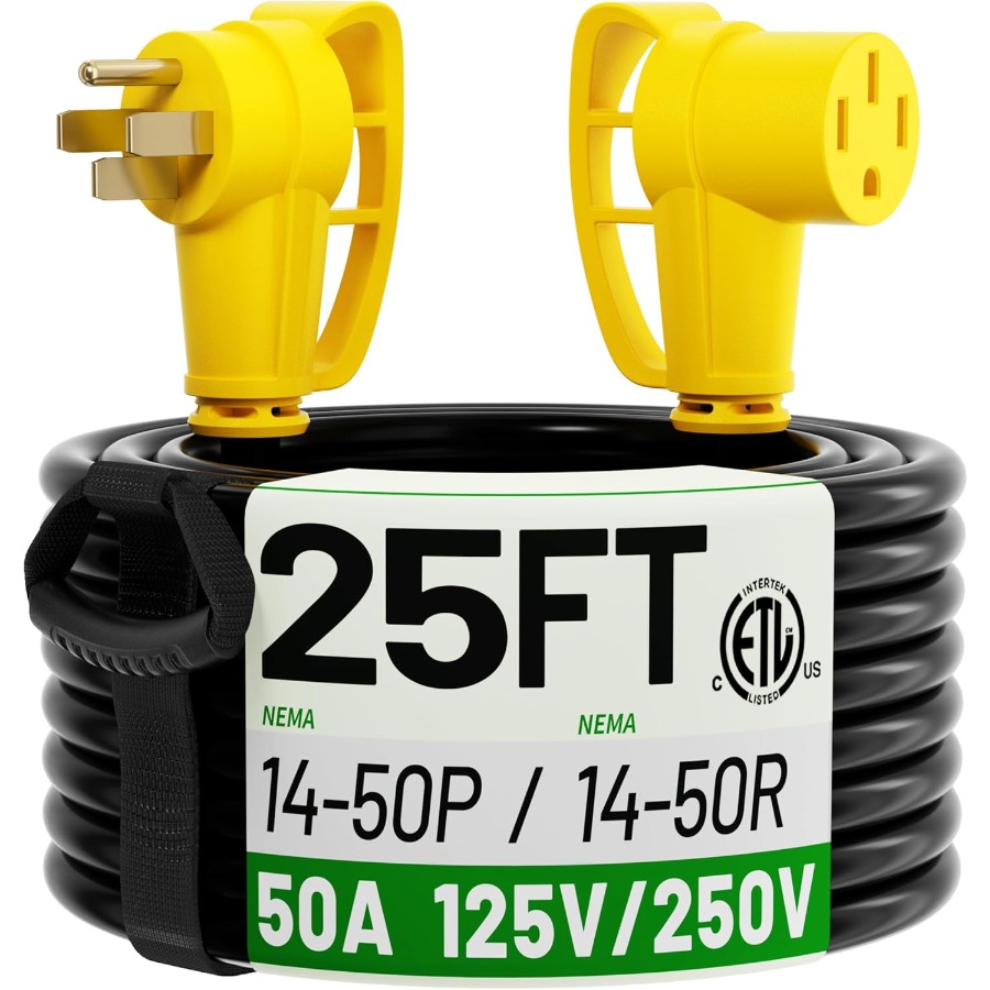 Outdoor Power Extension Cord - NEMA 1450P to NEMA 1450R 50