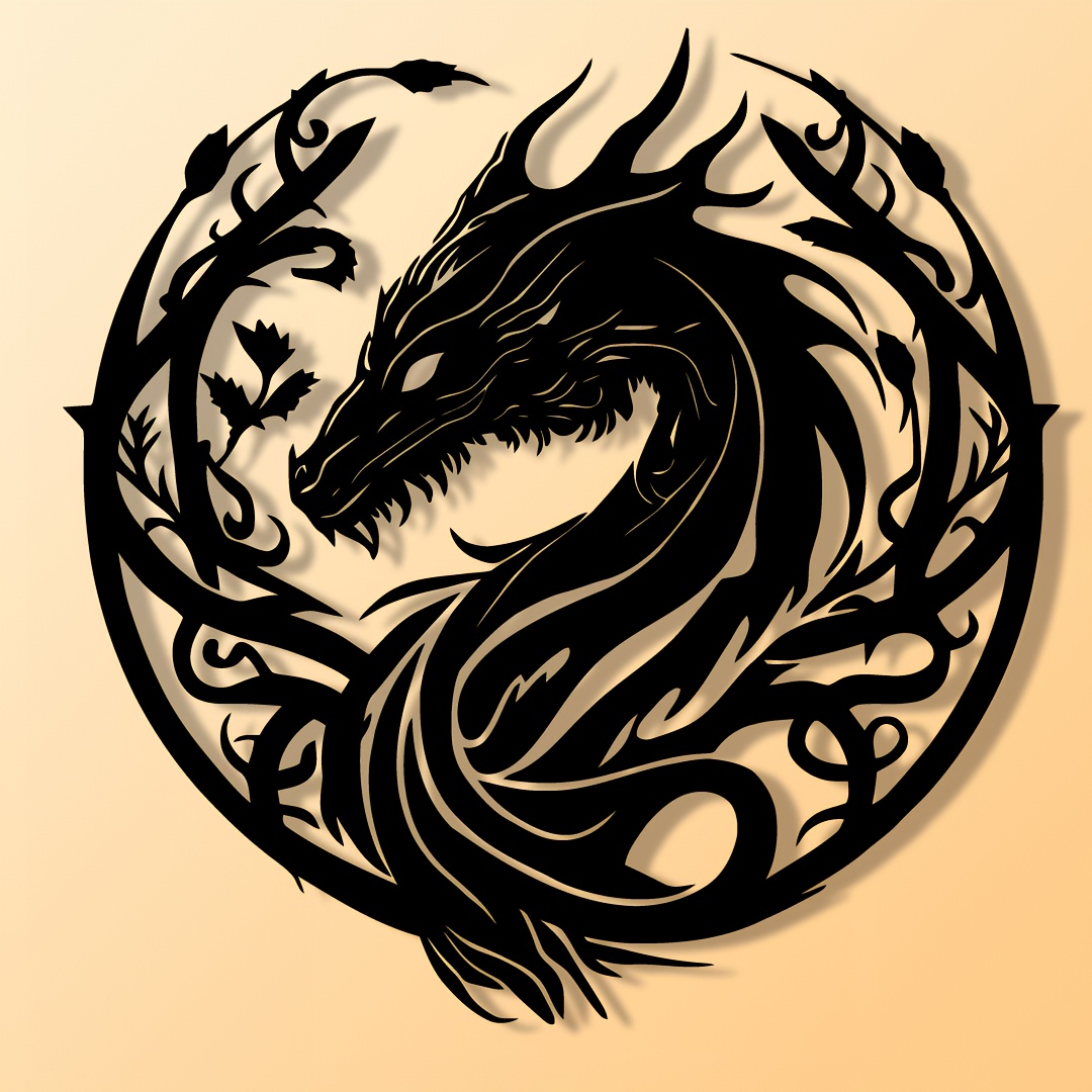Ancient Zodiac Dragon Wall Art - Outdoor Power Garage ulasan dan harga