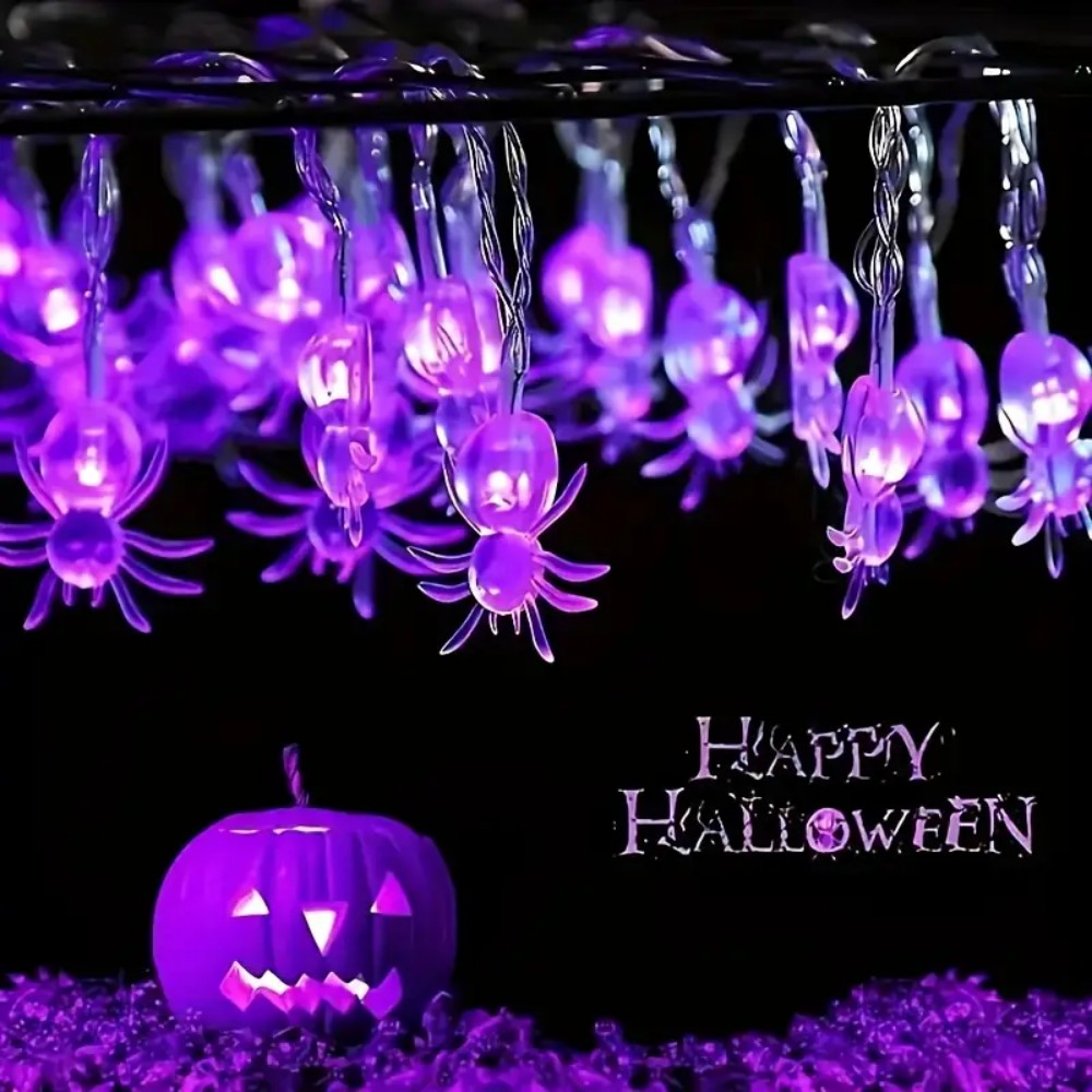 Halloween Purple Spider LED St - Outdoor Power House ulasan dan harga