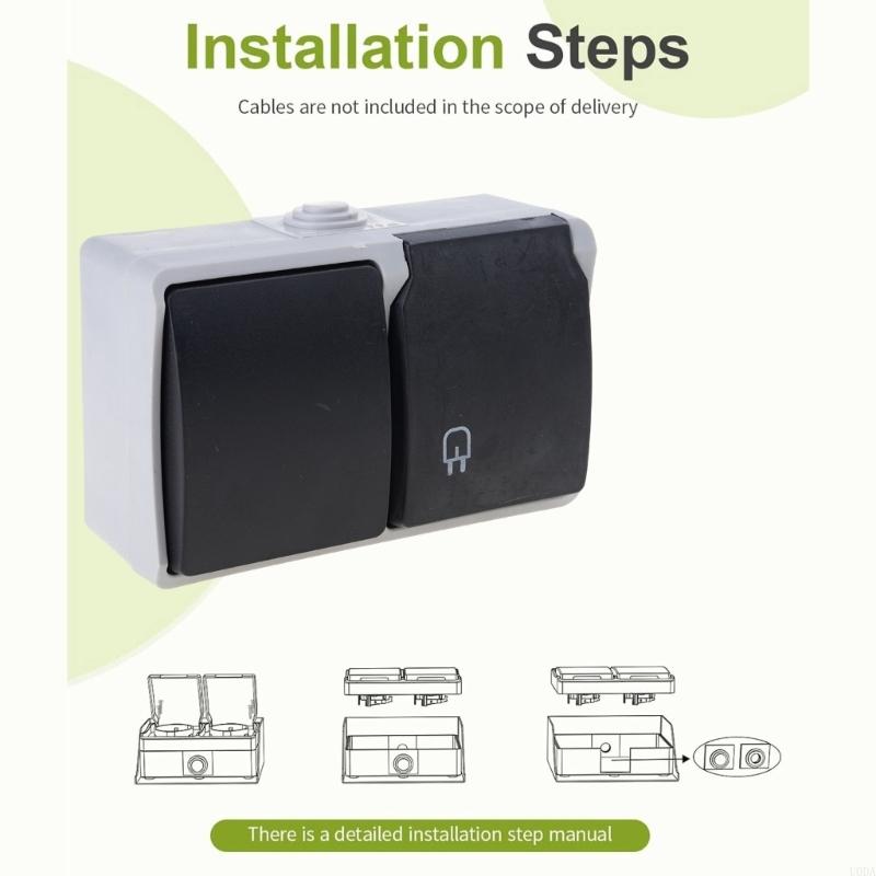  Waterproof Outlet with Cover  - Outdoor Power Outlet Install ulasan dan harga