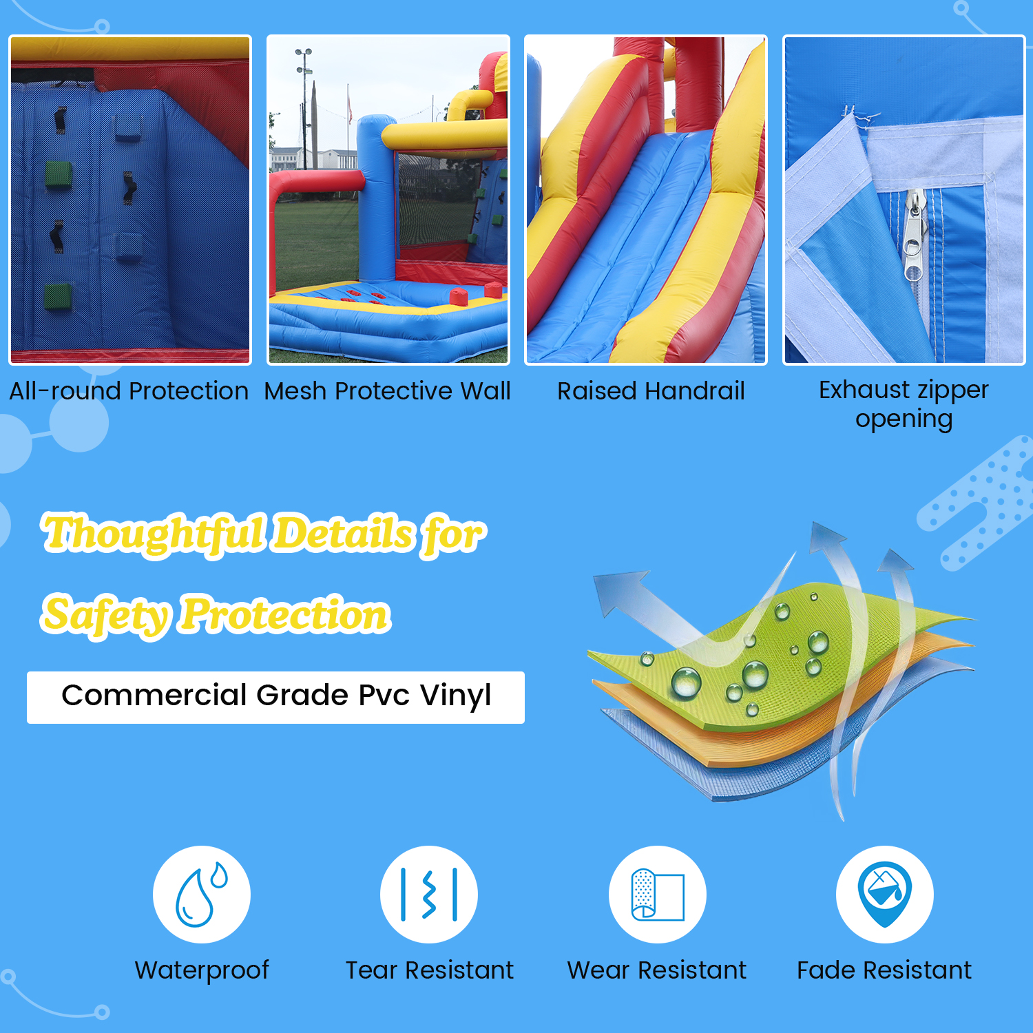 Inflatable Kids Bouncing House - Outdoor Power House ulasan dan harga