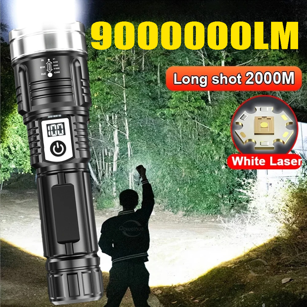 High Power 200000LM LED Flashl - Outdoor Power For Camping ulasan dan harga