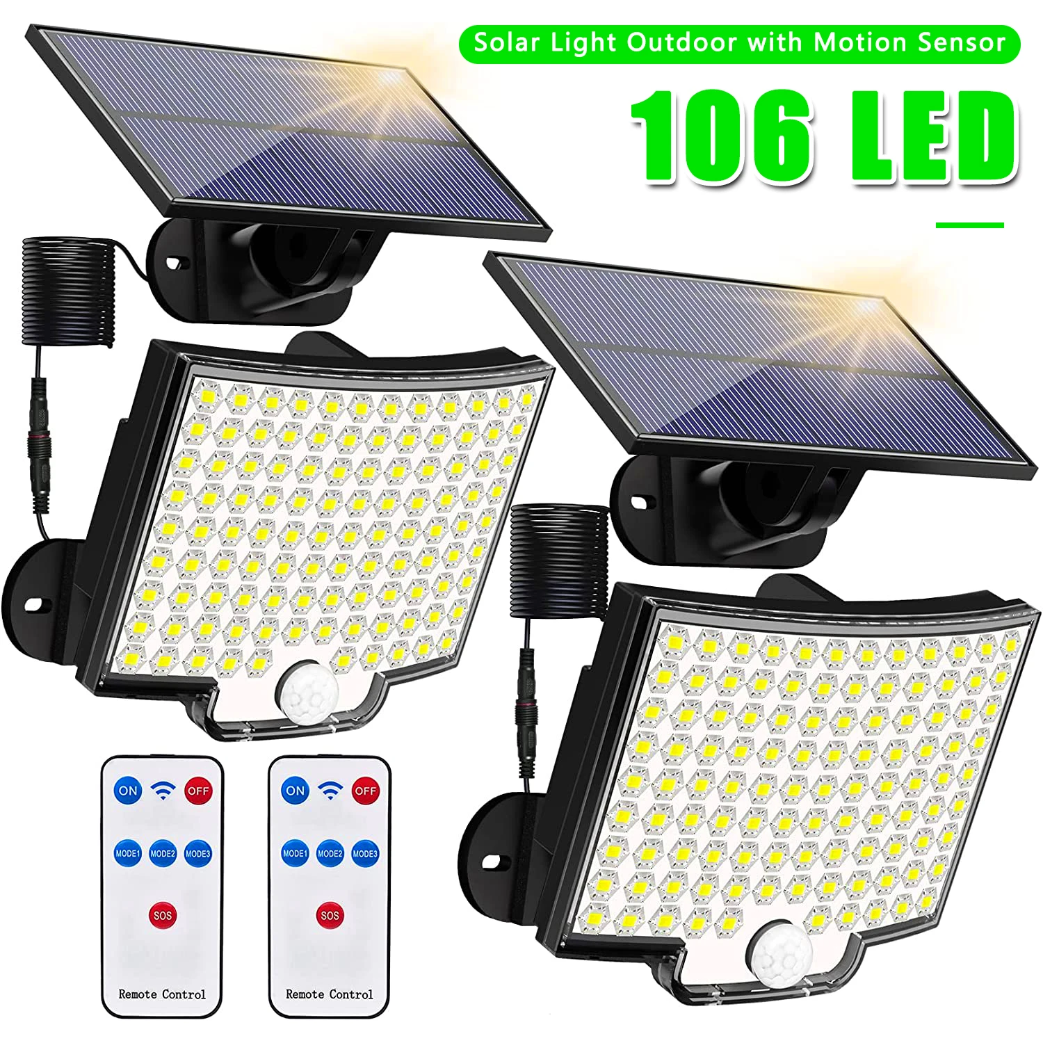 106LED Solar Light Outdoor Wat - Outdoor Power Garage ulasan dan harga