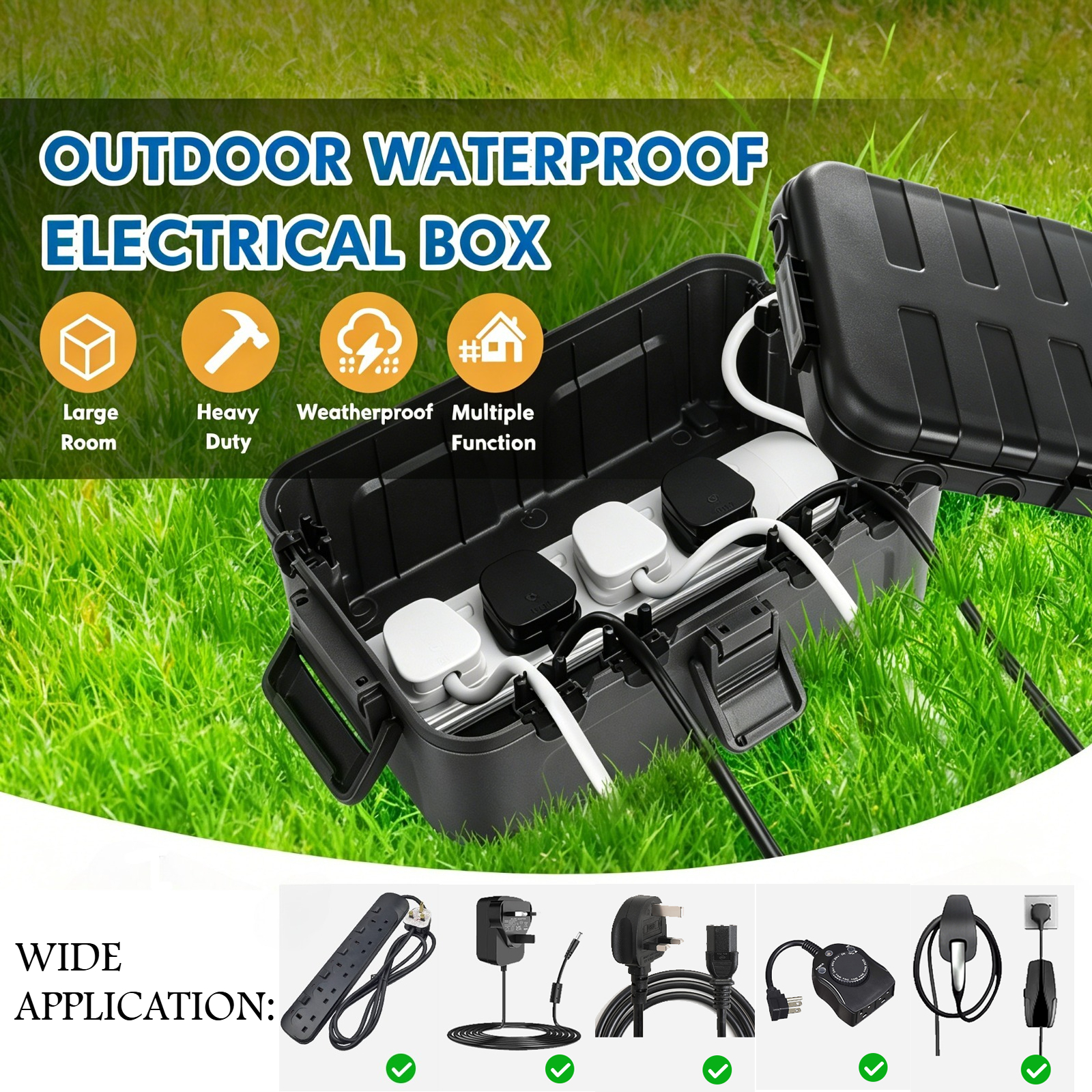 Restmo Large Outdoor Electrica - Outdoor Power Strip ulasan dan harga