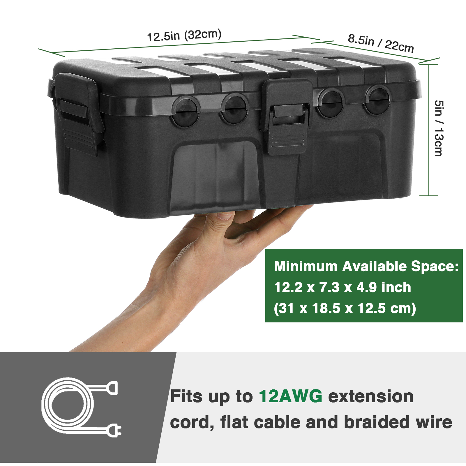 Restmo Large Outdoor Electrica - Outdoor Power Strip ulasan dan harga