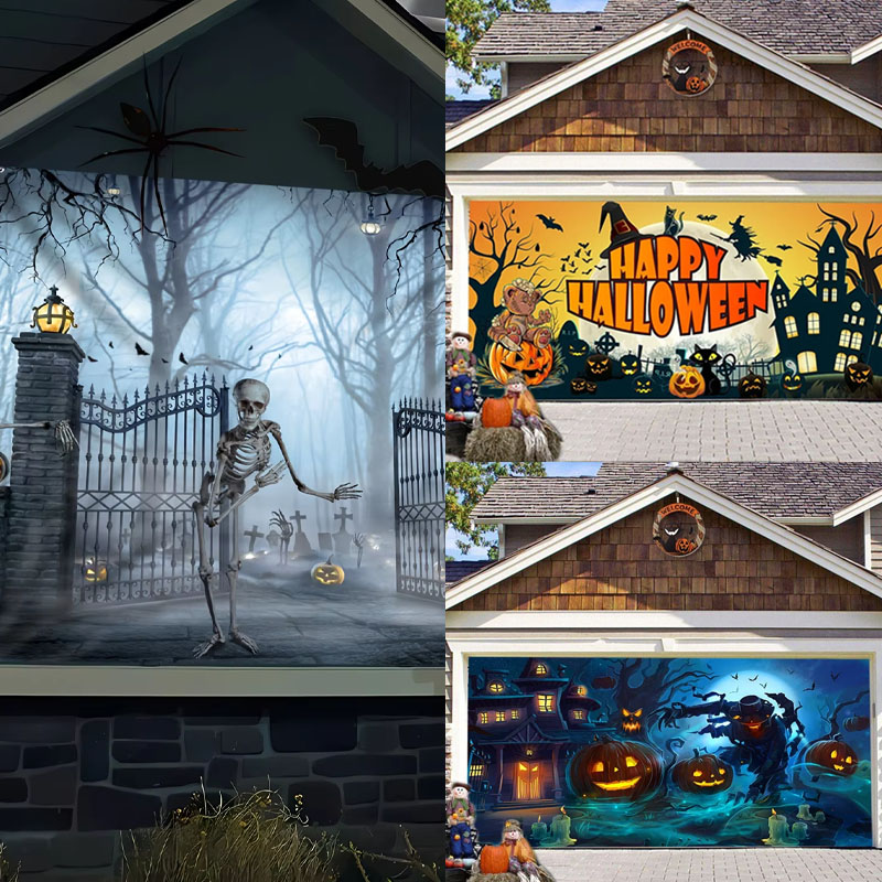 No Power Halloween Garage Door - Outdoor Power Garage ulasan dan harga