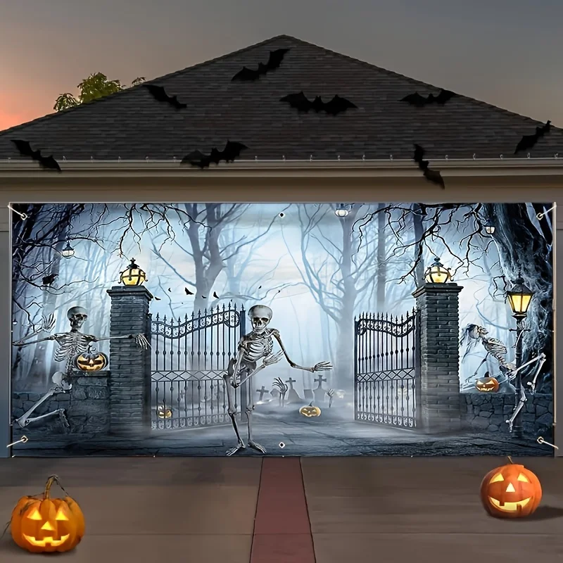 No Power Halloween Garage Door - Outdoor Power Garage ulasan dan harga