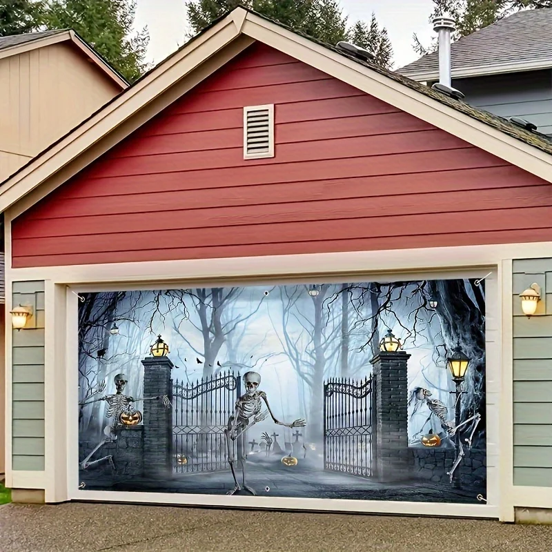 No Power Halloween Garage Door - Outdoor Power Garage ulasan dan harga