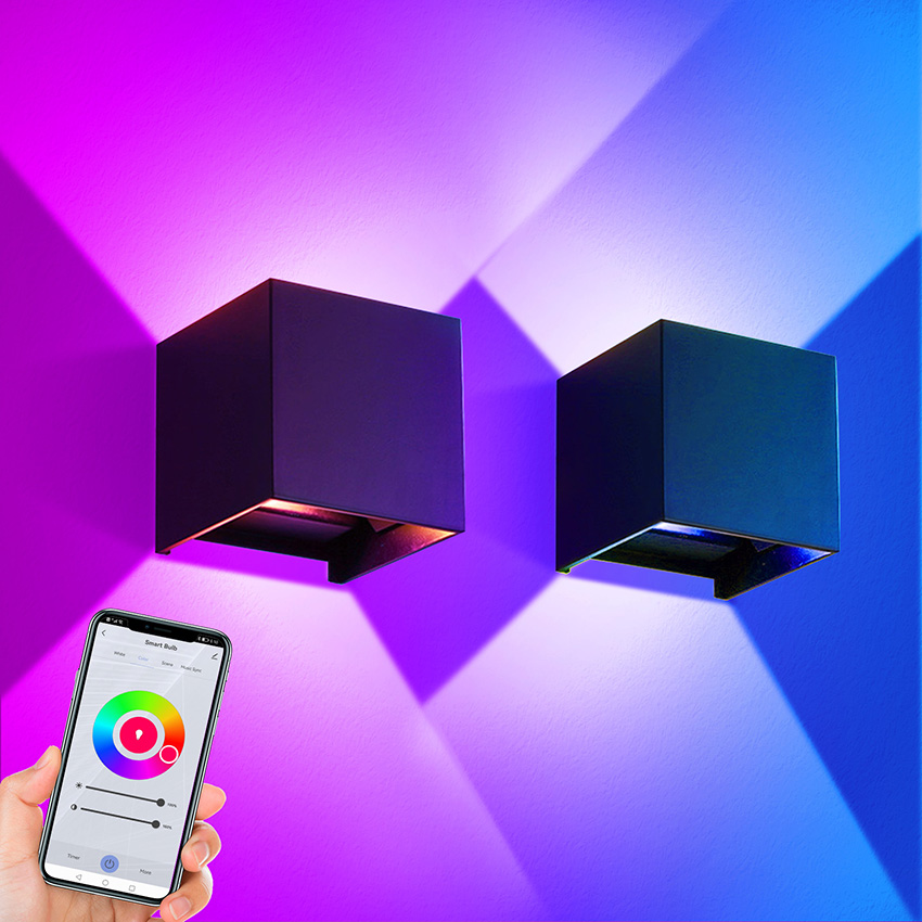 12W LED Outdoor Wall Light RGB - Outdoor Power Point Zigbee ulasan dan harga