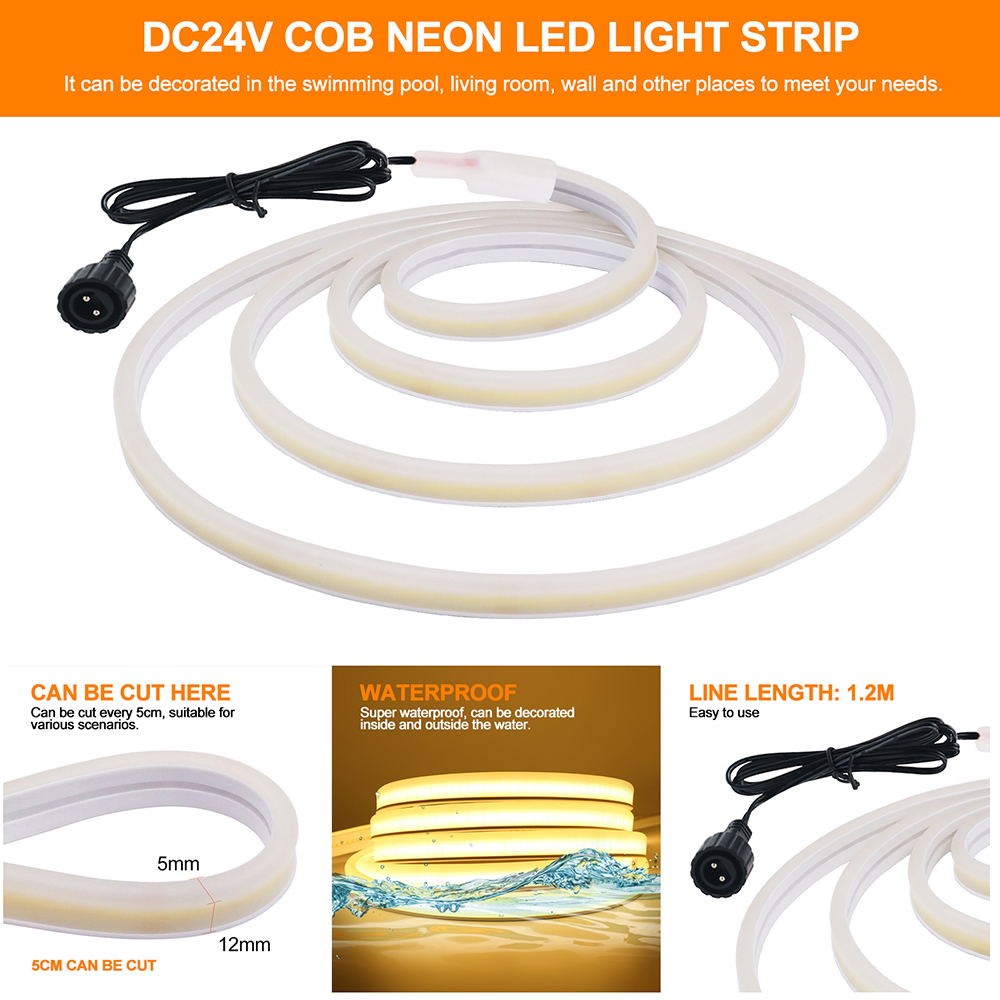 24V COB Solar Strip Light Wate - Outdoor Power Strip ulasan dan harga