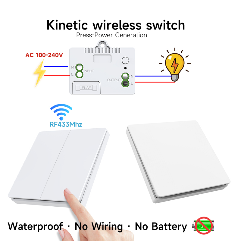  RF433 Kinetic Switch No Batte - Outdoor Power House ulasan dan harga