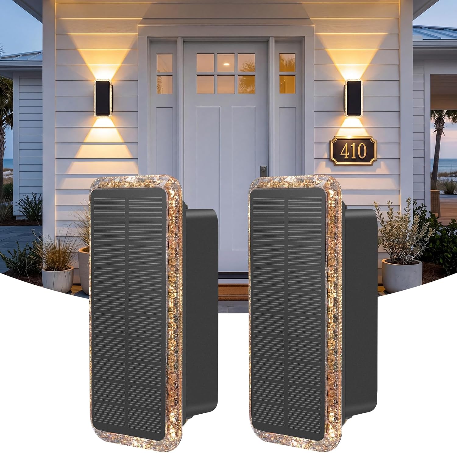 vighep Solar Fence Lights Outd - Outdoor Power Garage ulasan dan harga