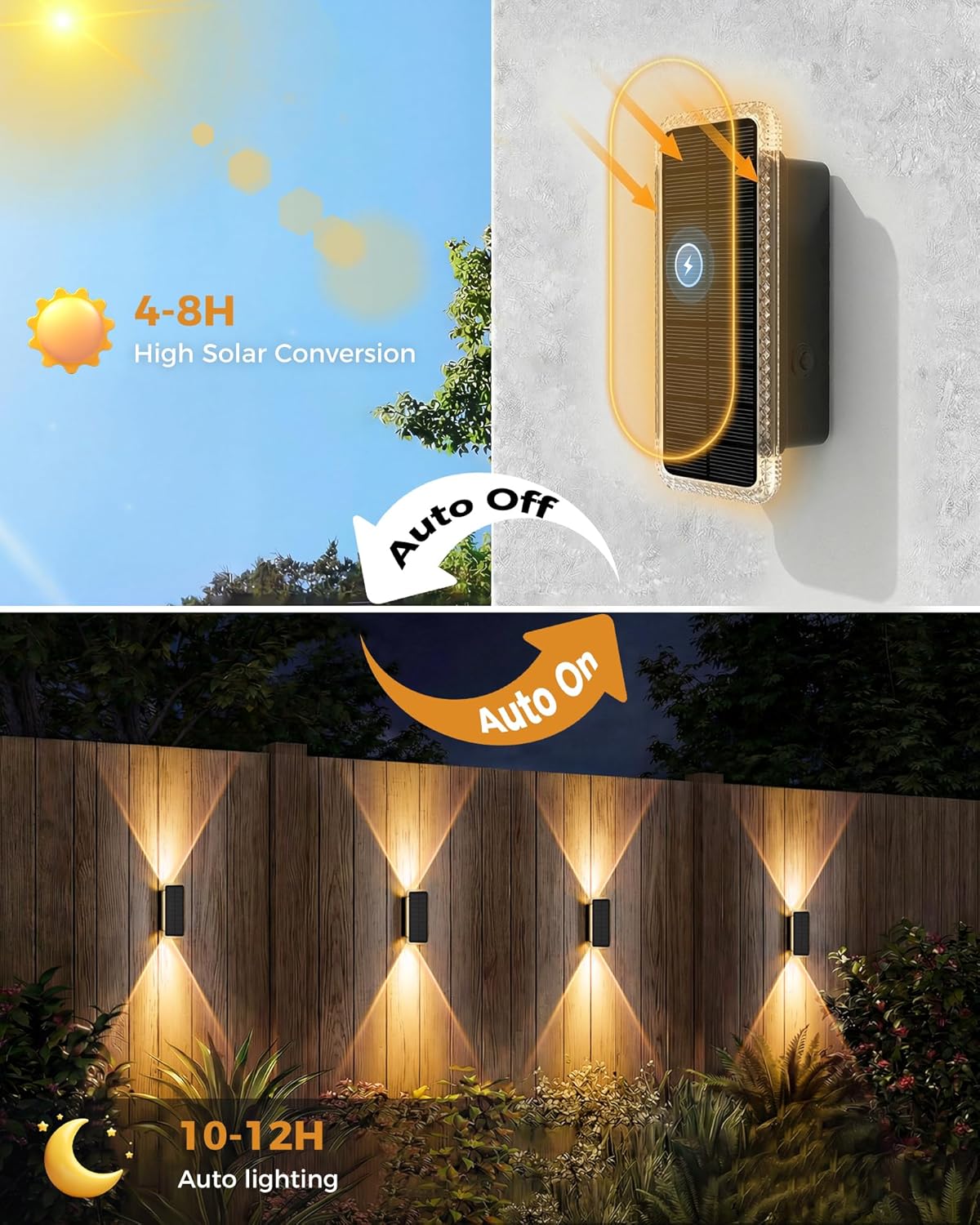 vighep Solar Fence Lights Outd - Outdoor Power Garage ulasan dan harga