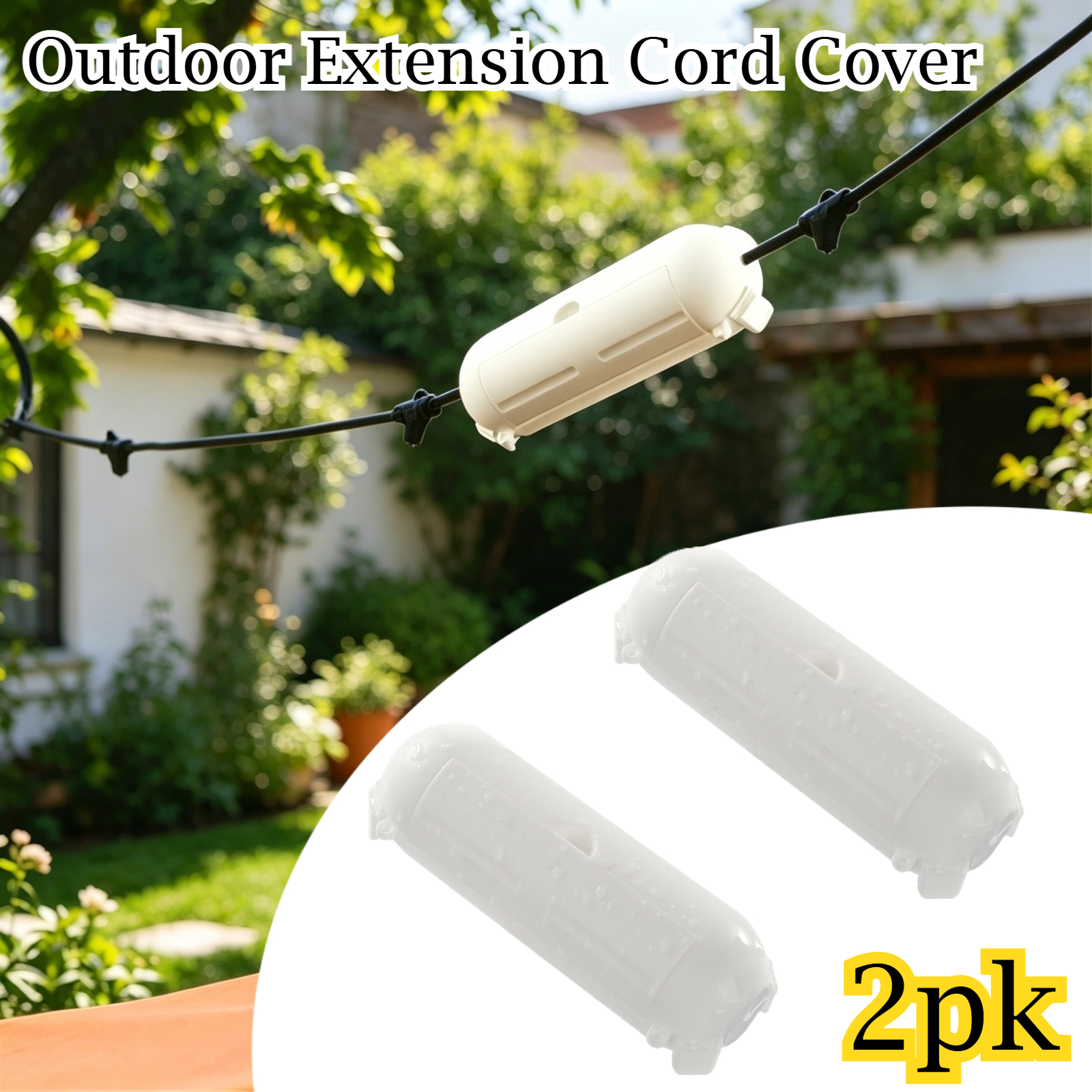2 Pack Waterproof Outdoor Conn - Outdoor Power Extension Cord ulasan dan harga