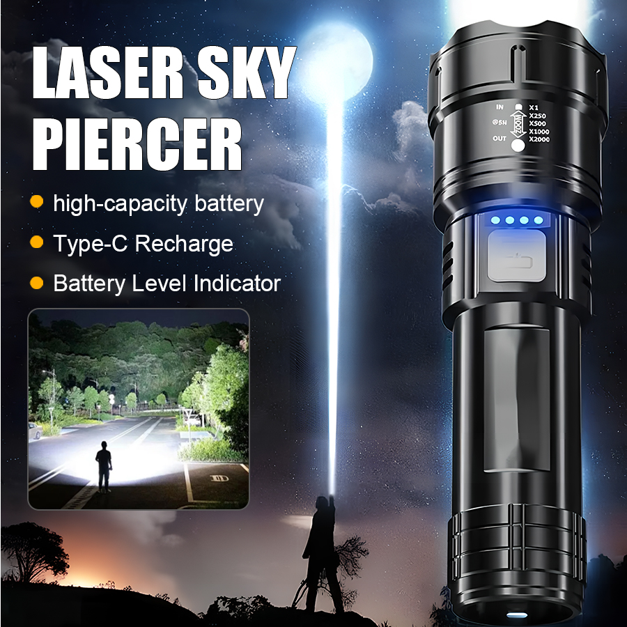 High Power P50 LED Flashlight  - Outdoor Power For Camping ulasan dan harga