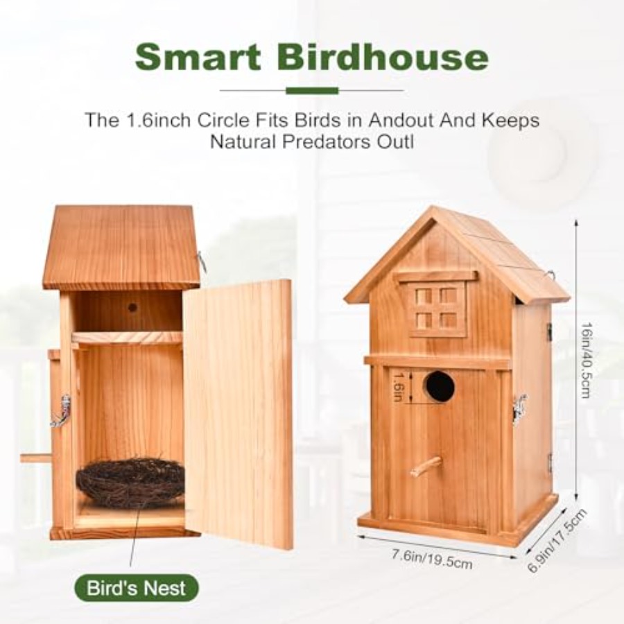 Bird House with Camera Solar P - Outdoor Power House ulasan dan harga