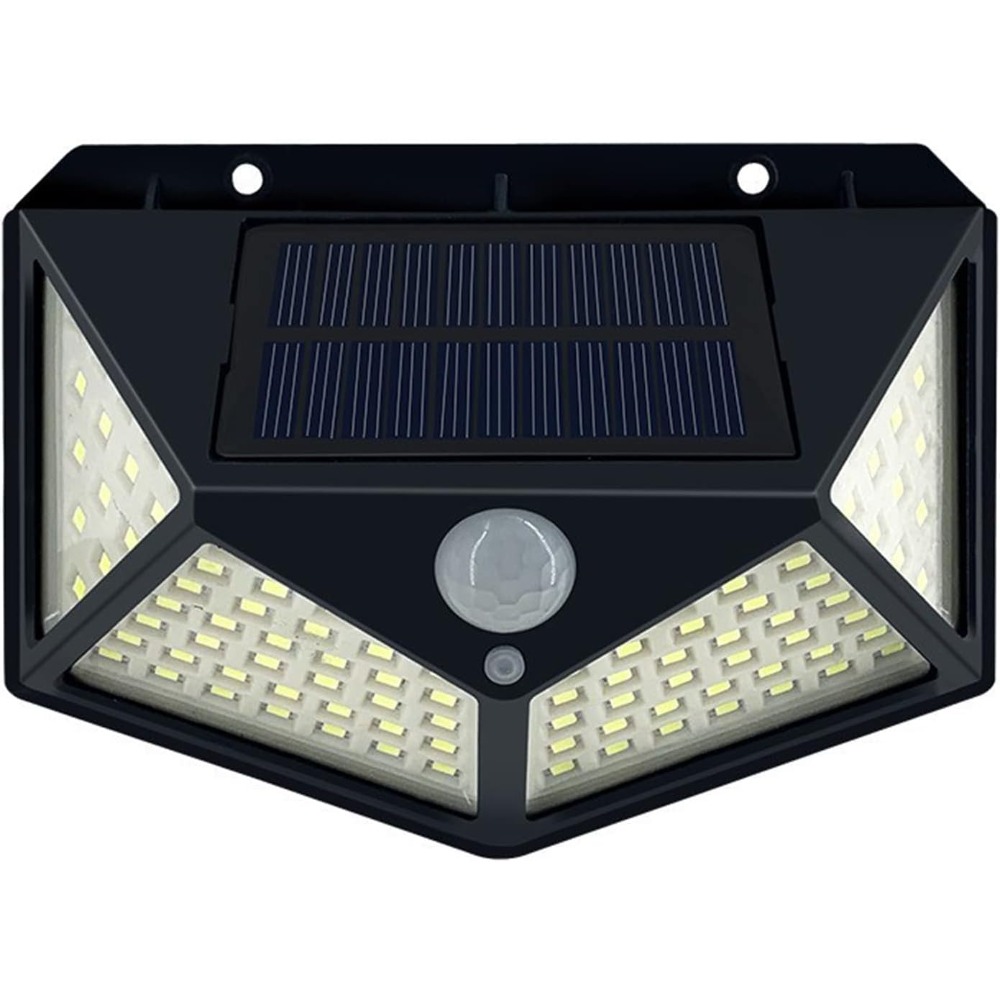 100 LED Wall Lamp Solar Lights - Outdoor Power Garage ulasan dan harga