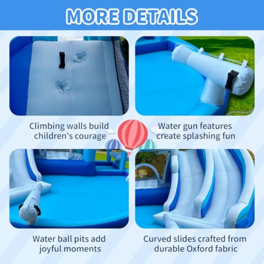 Inflatable Bounce House Water  - Outdoor Power House ulasan dan harga