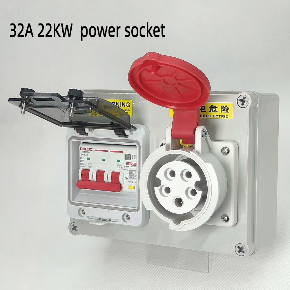 32A 22kw CEE Electrical Outlet - Outdoor Power Outlet Install ulasan dan harga