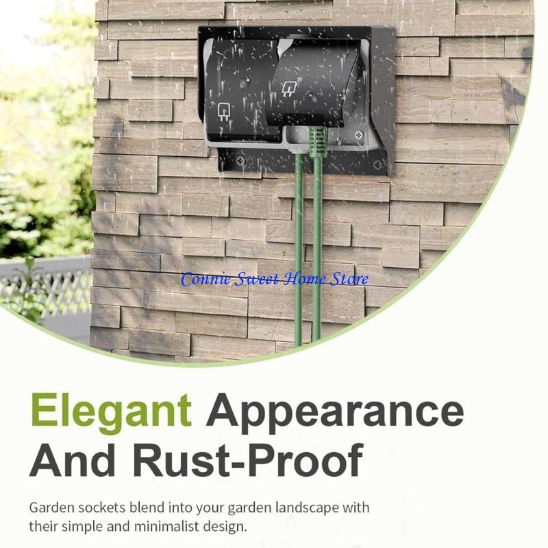 LXAF 2 Gang Waterproof Outlet  - Outdoor Power Outlet Install ulasan dan harga
