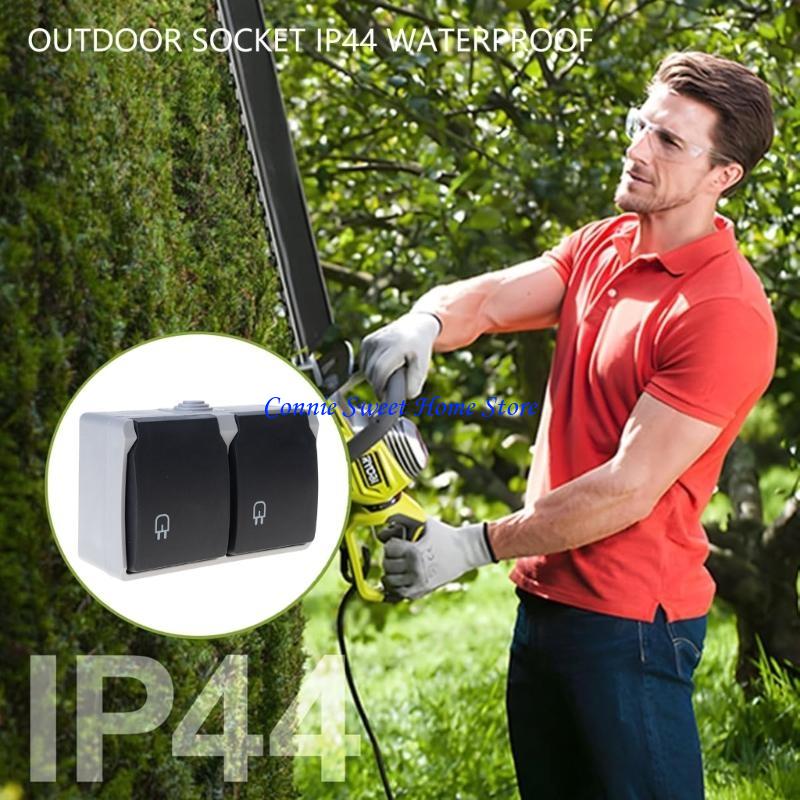 LXAF 2 Gang Waterproof Outlet  - Outdoor Power Outlet Install ulasan dan harga