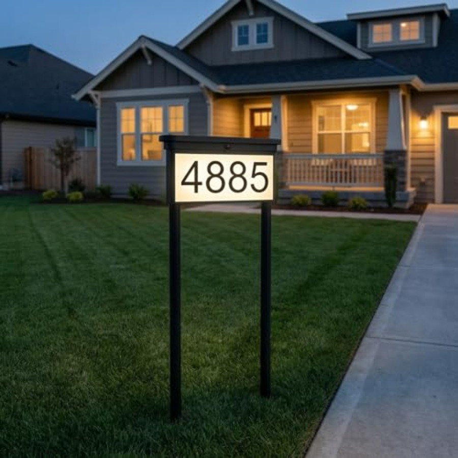 Solar House Numbers For Outsid - Outdoor Power House ulasan dan harga