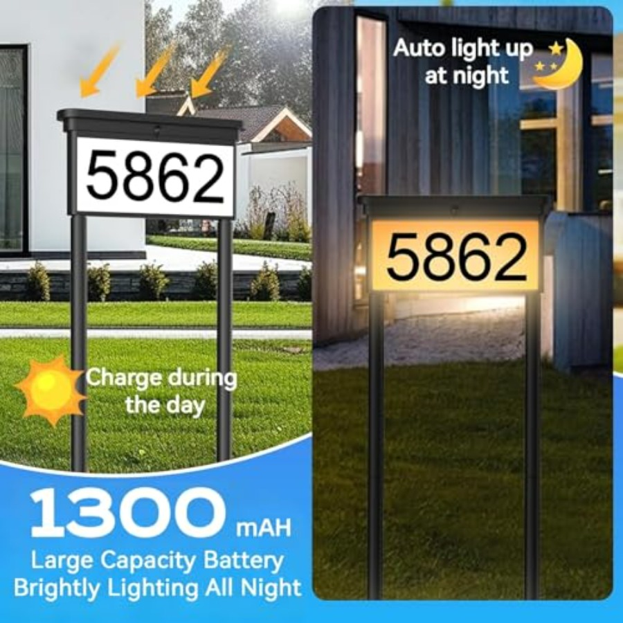 Solar House Numbers For Outsid - Outdoor Power House ulasan dan harga
