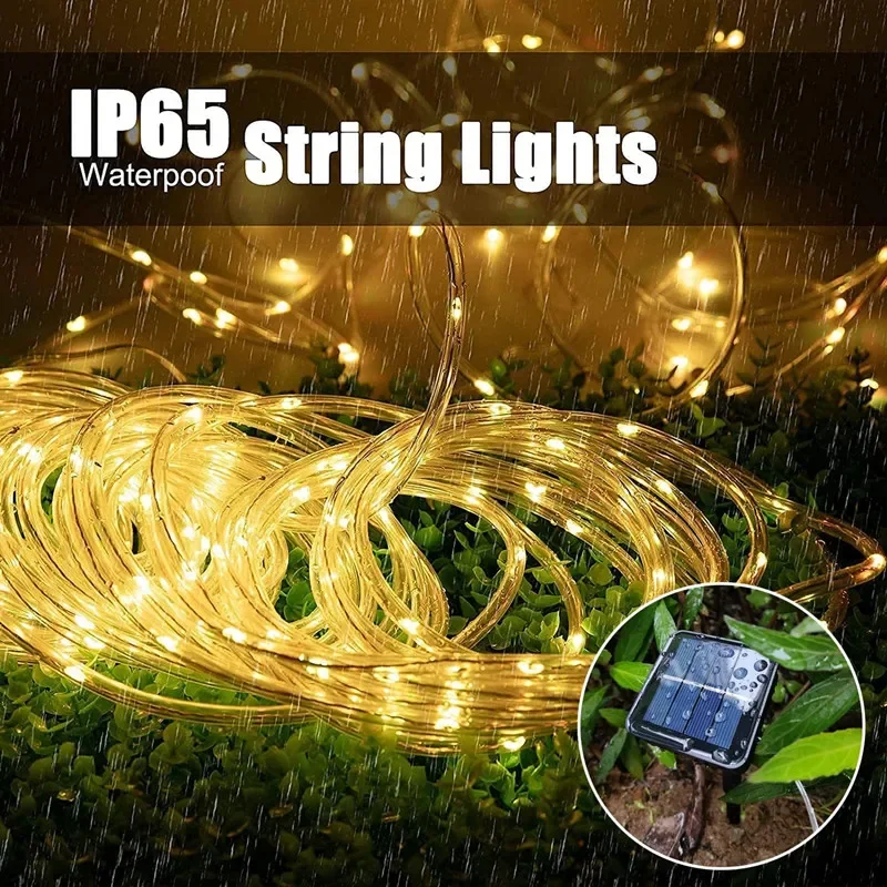 LED Solar Strip Rope Tube Fair - Outdoor Power Strip ulasan dan harga