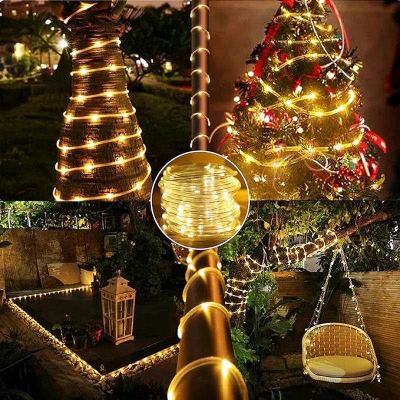 LED Solar Strip Rope Tube Fair - Outdoor Power Strip ulasan dan harga