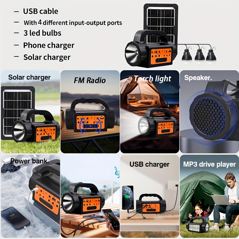 Solar Rechargeable Camping Lig - Outdoor Power For Camping ulasan dan harga