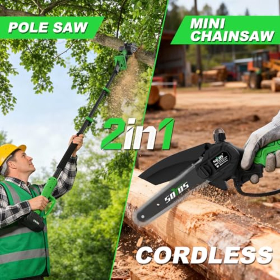 2-IN-1 Electric Pole Saws for  - Electric Chainsaw Battery ulasan dan harga