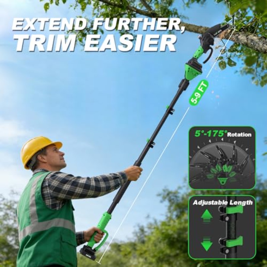2-IN-1 Electric Pole Saws for  - Electric Chainsaw Battery ulasan dan harga