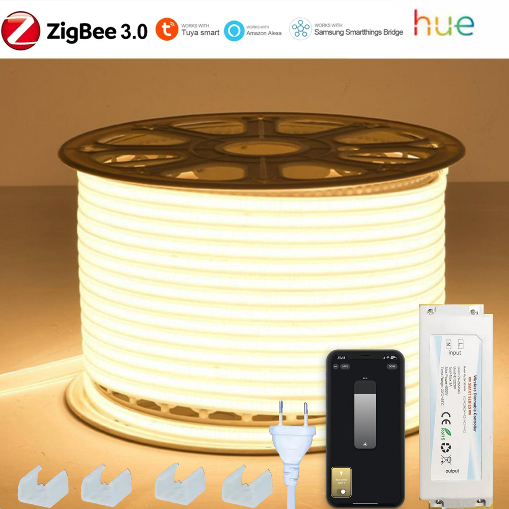 ZIGBEE 3.0 220V COB LED Strip  - Outdoor Power Point Zigbee ulasan dan harga