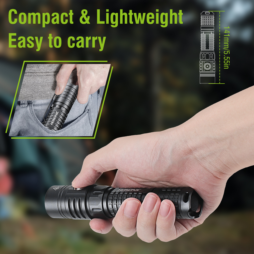 HOSONIC EC16 EDC Flashlight 17 - Power Switch Outdoor ulasan dan harga