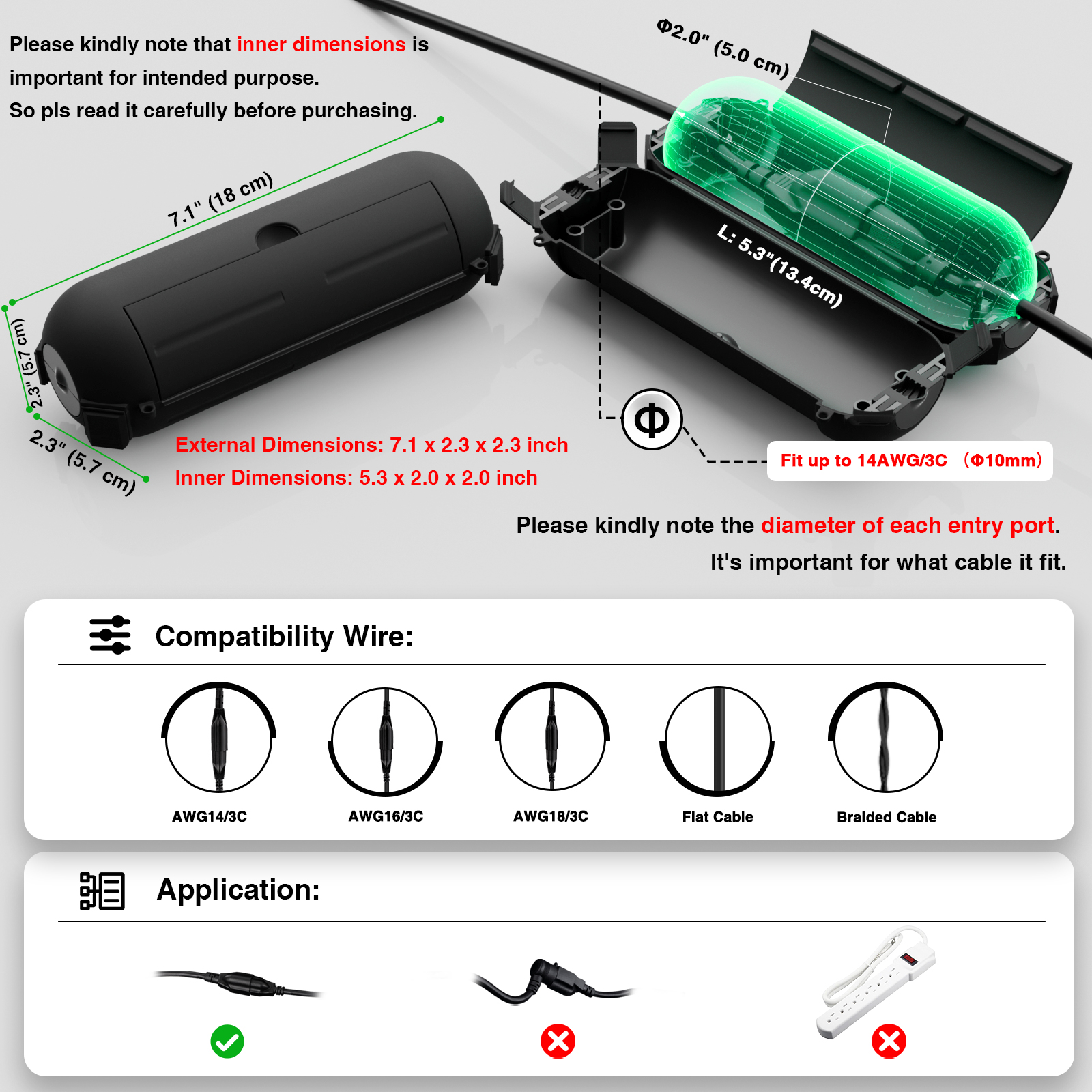 Flemoon 9PCS Outdoor Extension - Outdoor Power Extension Cord ulasan dan harga