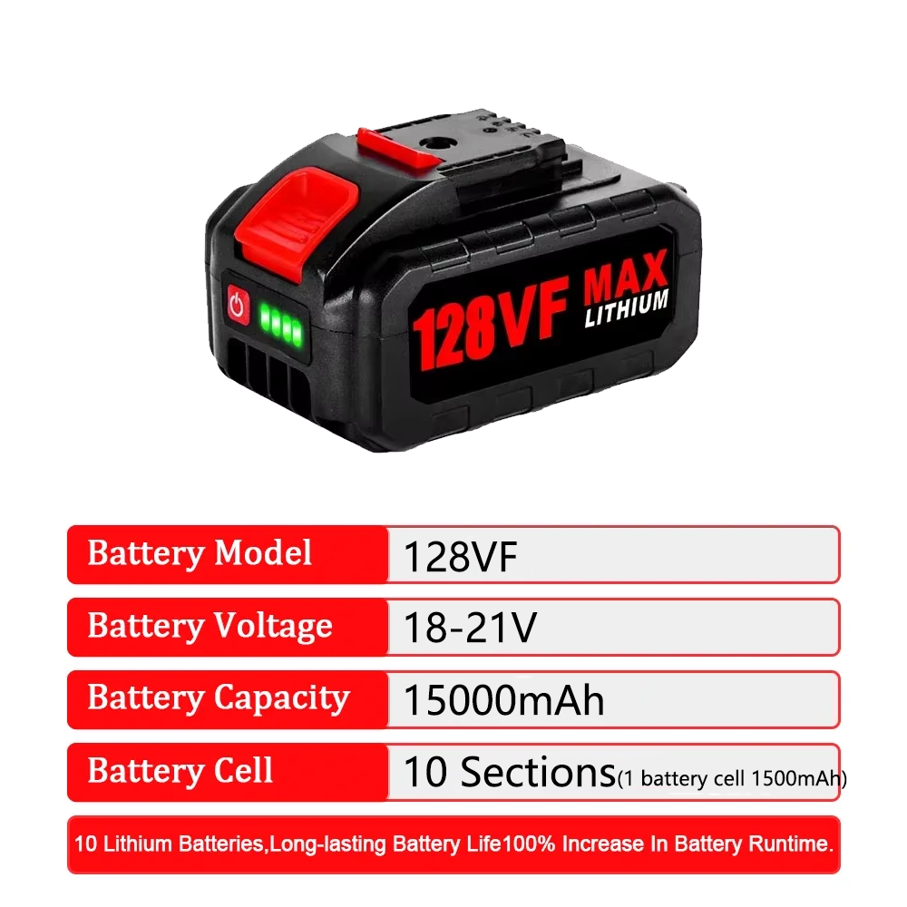 18V 21V 128VF 98VF Rechargeabl - Electric Chainsaw Battery ulasan dan harga