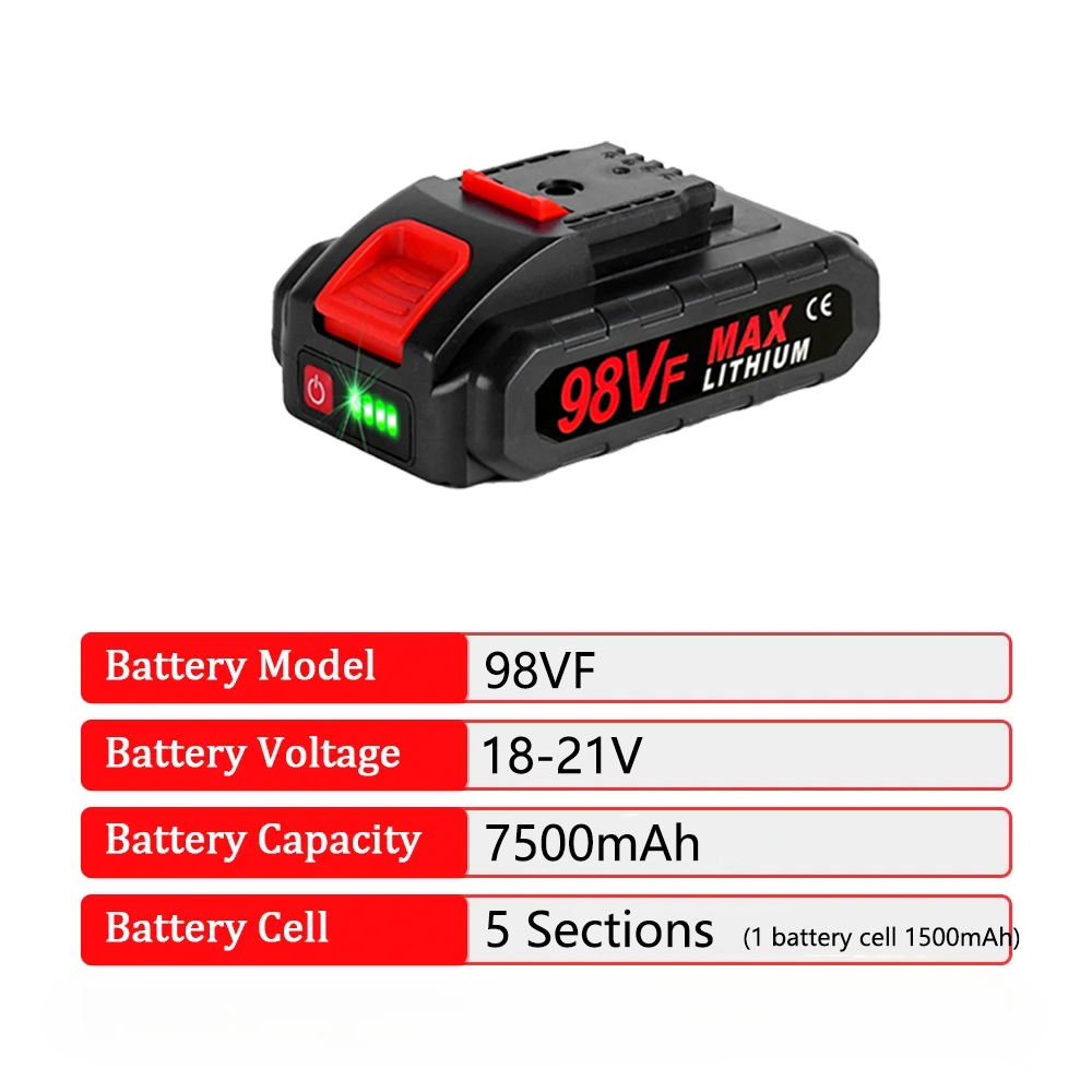 18V 21V 128VF 98VF Rechargeabl - Electric Chainsaw Battery ulasan dan harga