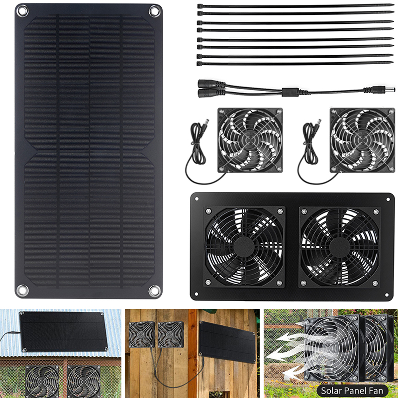 100W Solar Panel Exhaust Fan A - Outdoor Power House ulasan dan harga