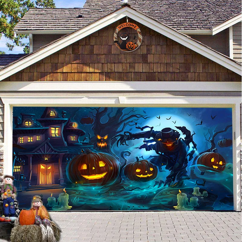 Spooky Halloween Garage Door B - Outdoor Power Garage ulasan dan harga