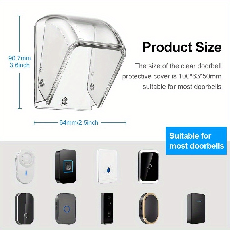 1Pc Wireless Doorbell Cover Ou - Outdoor Power Outlet Cover ulasan dan harga