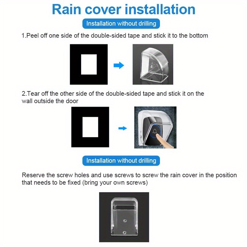 1Pc Wireless Doorbell Cover Ou - Outdoor Power Outlet Cover ulasan dan harga