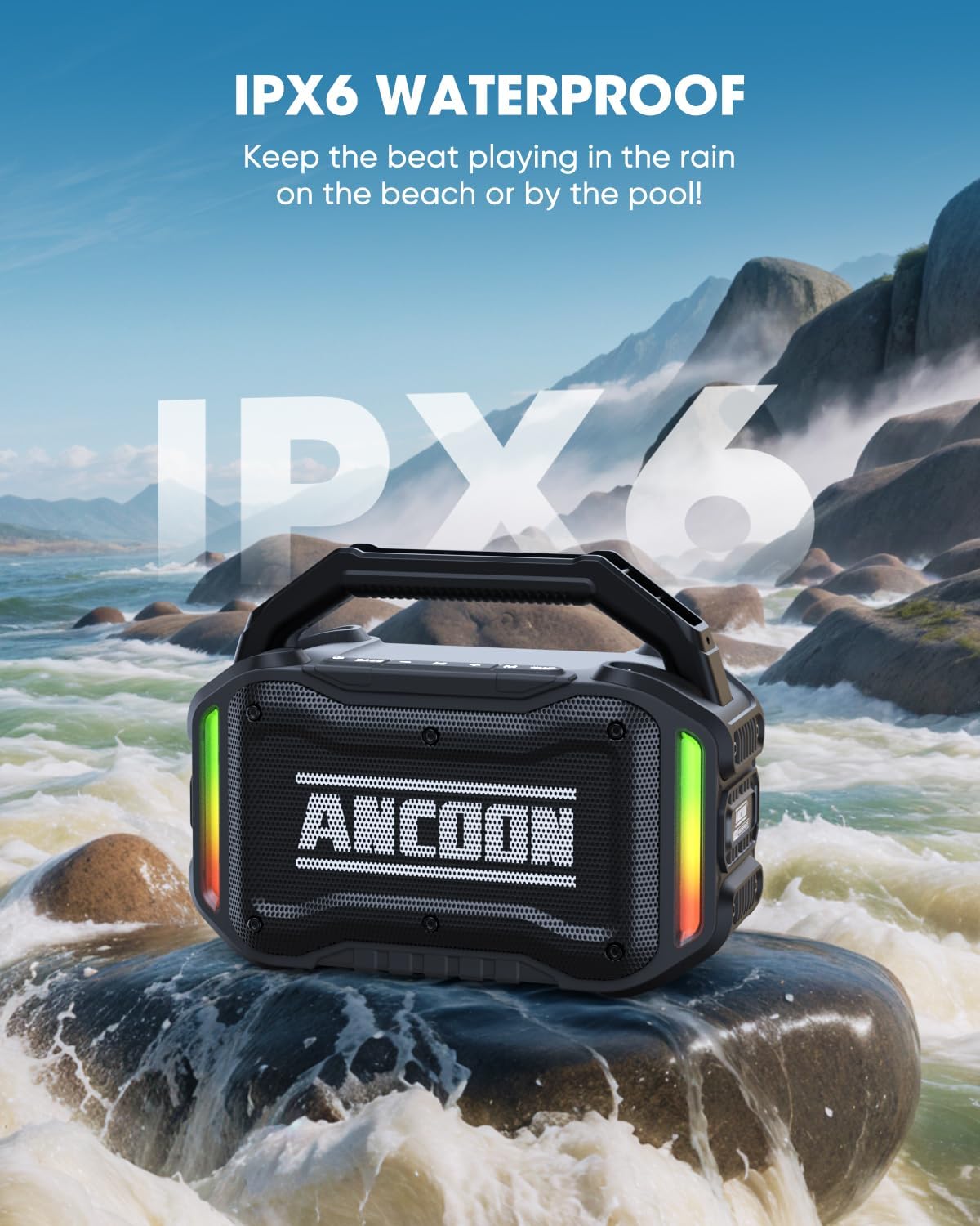Wireless Bluetooth Speaker wit - Outdoor Power Garage ulasan dan harga